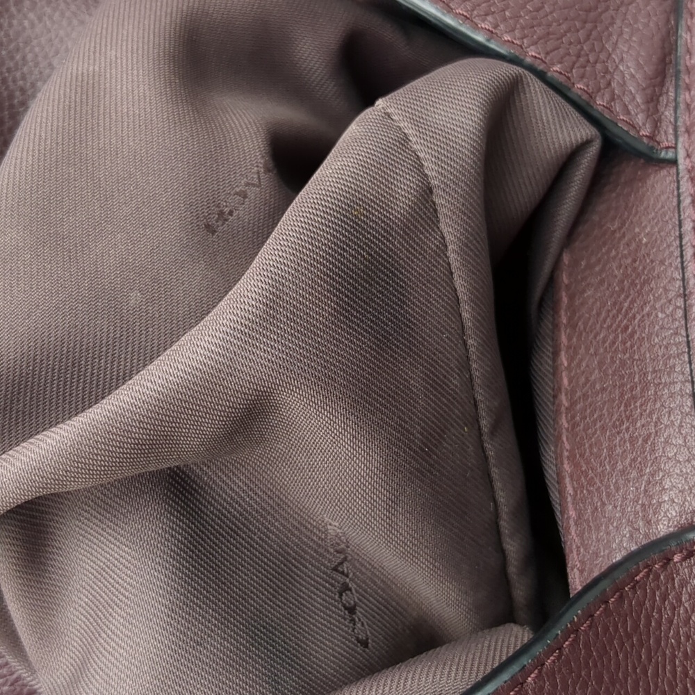 Coach Deep Burgundy Edie Leather Bag - Picture 15 of 16